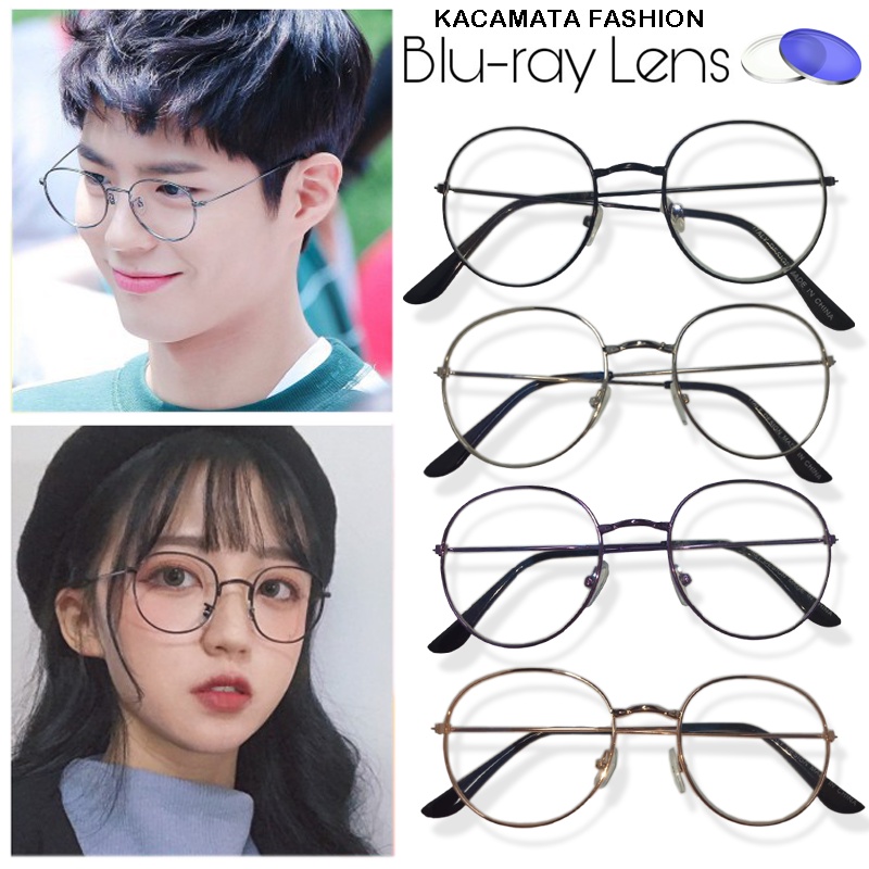 Kacamata Anti Radiasi Komputer &amp; Hp Frame Bulat Oval Besar Oversize PREMIUM Kacamata Oval Kaca mata Dewasa Wanita Pria Unisex Glass Blue Ligh Kaca mata Lensa Blue Light Blocking Eye Protection Kaca mata Komputer Hp Kacamata Blueray