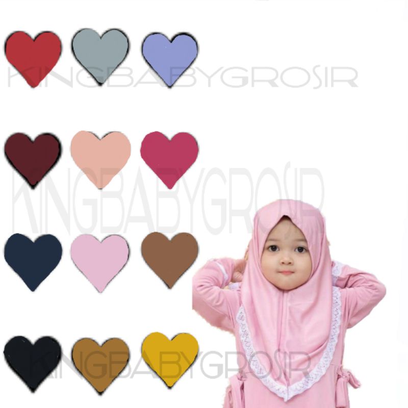 Hijab bayi Jilbab Anisa Renda 0-3th bahan super jersey