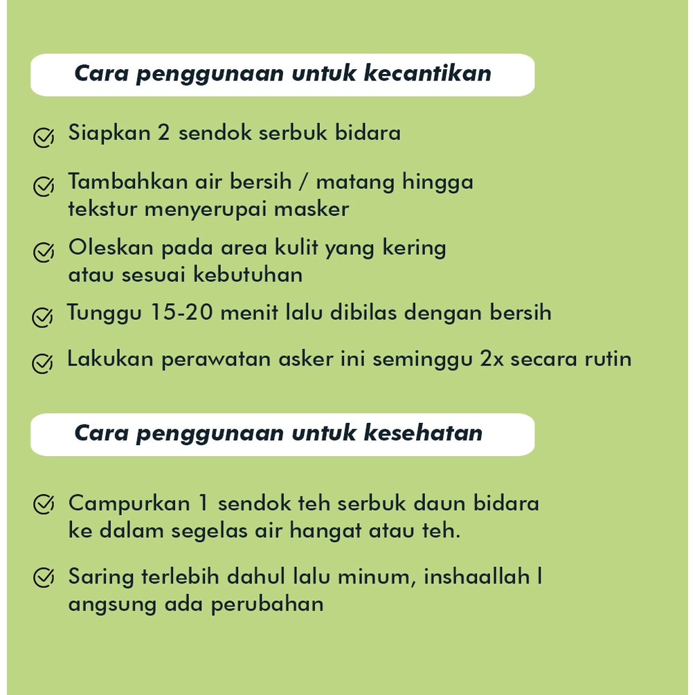 Serbuk Bidara Masker Wajah Bubuk Organik Untuk Jerawat