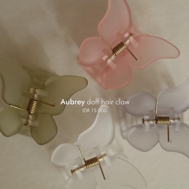 Ark.co - AUBREY Doff &amp; Color Block Butterfly Hair Claw jepit rambut kupu kupu