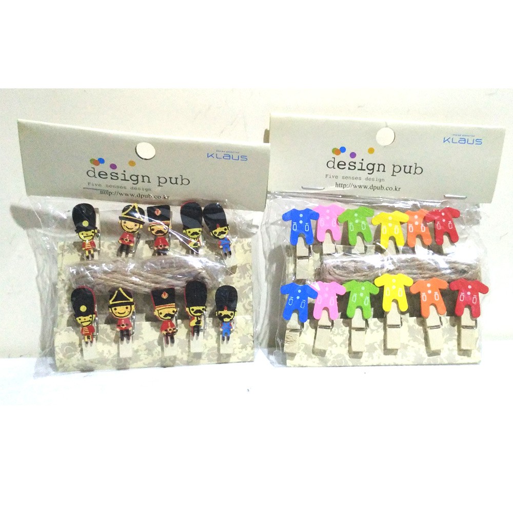 Clip / Wooden Clip / Clip Kertas Kayu Foto / Klip Lucu / Klip Unik