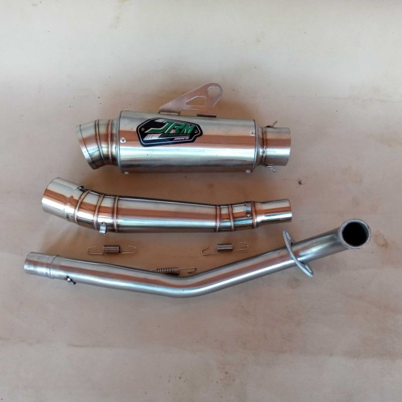 knalpot racing jrm 20 cm inlet 50 mm jupiter z z1 vega r zr shogun smash karisma blade revo absolute