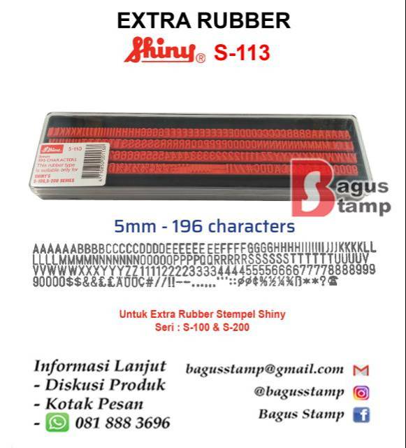 

HJK Shiny Extra Rubber Shiny S100 S200 ( Spare Part Printing Kit ) S110 S113