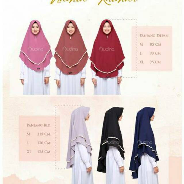 Hijab Audina Diamond Crepe Namia Khimar by Ori Audina/Khimar Diamond Crepe/Khimar Audina/Jilbab Audi