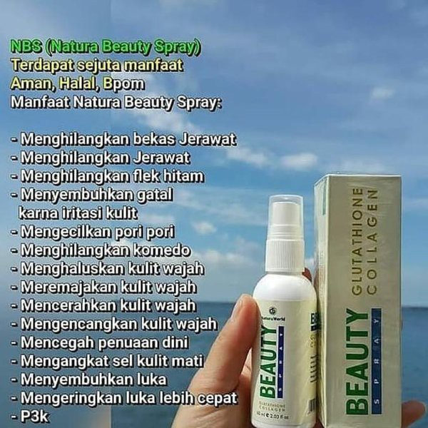 ORIGINAL Natura Beauty Spray Serum Wajah Formula Kecantikan Naturaworld