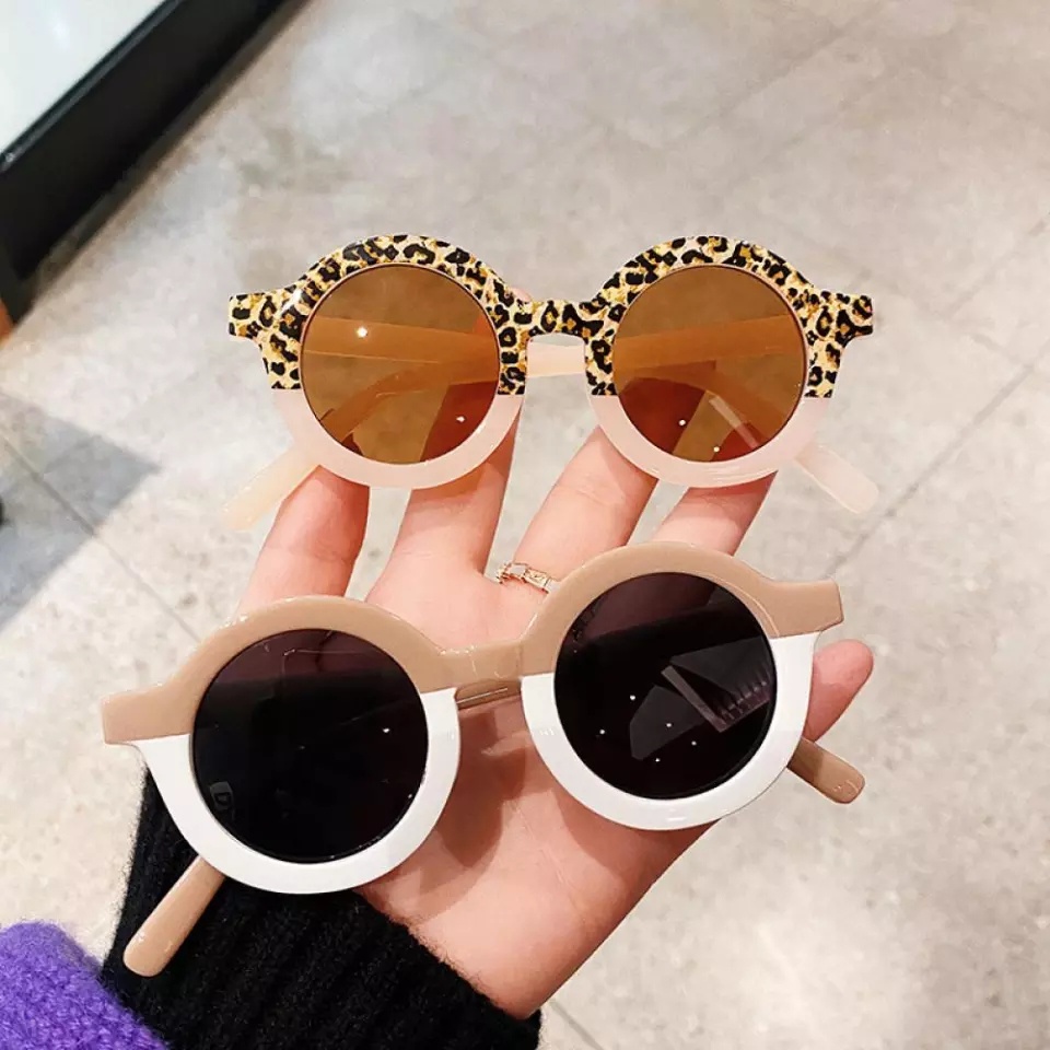 Kacamata Anak Fashion Anak Terbaru Bulat Kacamata Hitam Motif UV protection High Quality Alibaba88