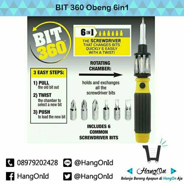 BIT 360 Obeng 6in1