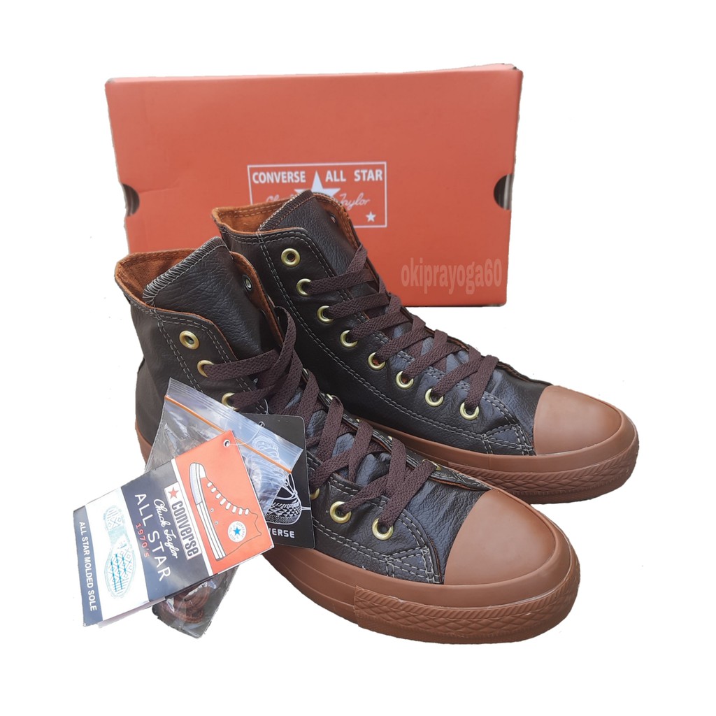 PREMIUM SEPATU CONVERSE HIGH / Sepatu converse boot bahan KULIT