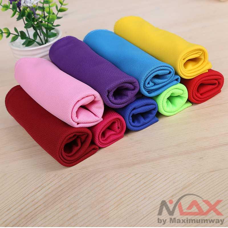 Handuk Olahraga Terasa Dingin 65 x 20cm Micro Fabric Lap Muka anduk leher Nyaman segar anti alergi mudah dicuci tahan lama kamar pria wanita Unisex Sports Quick Dry Bamboo Towel Summer Thin Gym Swimming Reusable Cool Face Small Towel For Heat Relief