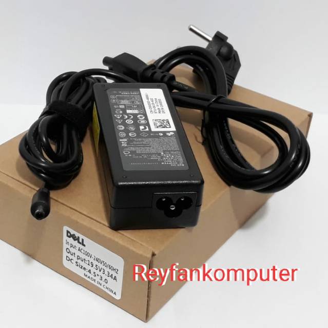 Terbaik Adaptor Charger Dell Model 3043 19.5V 3.34A Original [4.5 x 3.0mm]