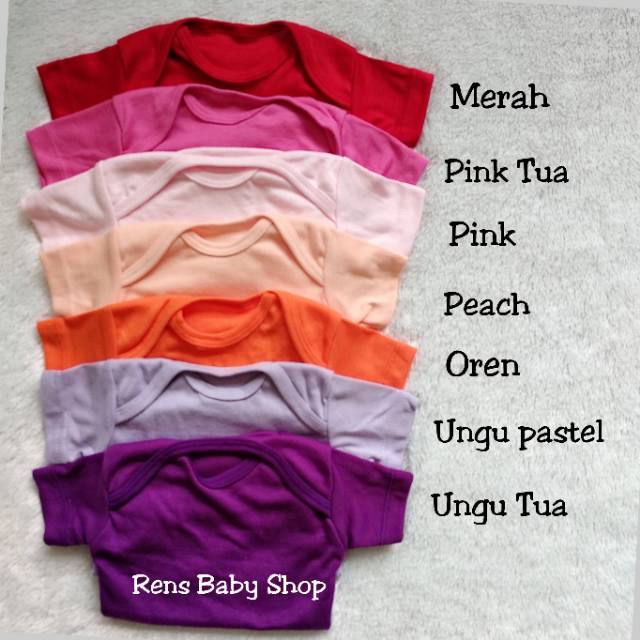 Jumper pendek bayi warna polos halus murah