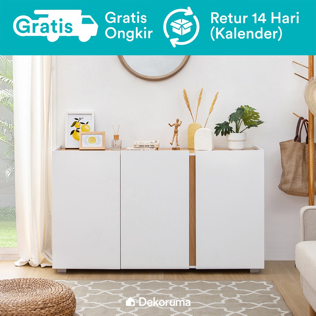 Dekoruma Nise Lemari Kabinet Kayu Olahan 3 Pintu Minimalis Dekoruma Nise Lemari Kabinet Kayu Olahan 3 Pintu Minimalis