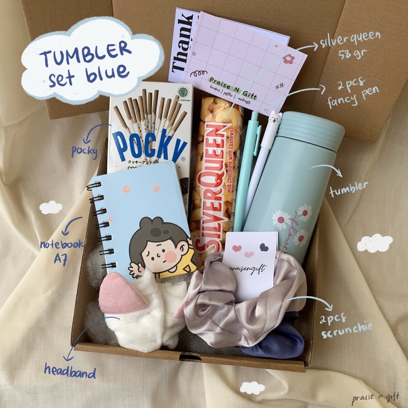 

gift box tumbler pocky and stationary