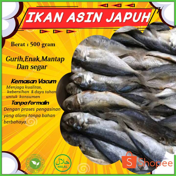 

Ikan Asin Japuh Layang Lemuru Kualitas Super Ukuran Sedang 500 Gr