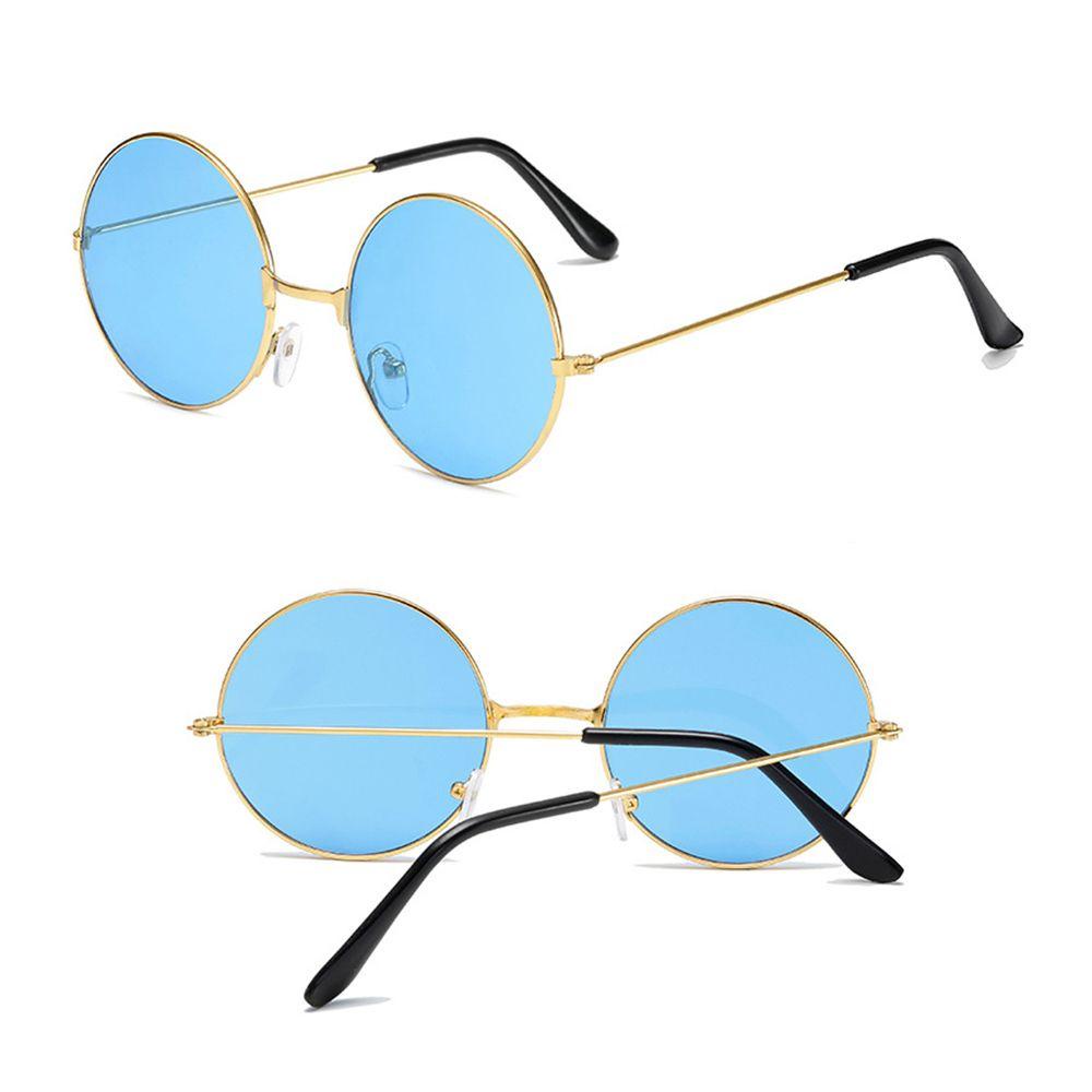 [POPULAR] Fashion Round Sunglasses Disco Circle Glasses Metal Sunglasses Party Hippie Women Men Retro Eyewear/Multicolor