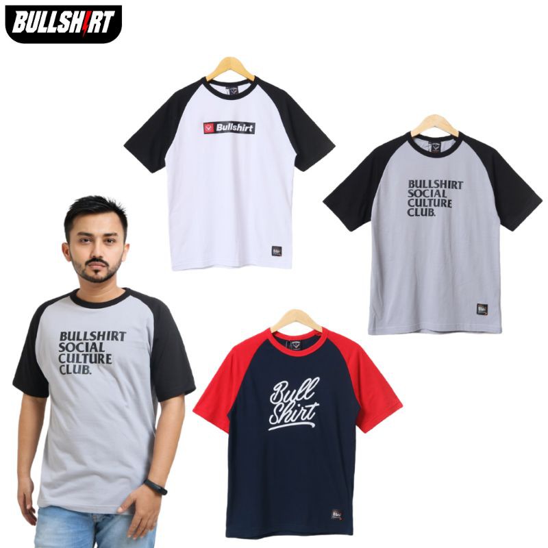 kaos distro reglan pendek bullshirt