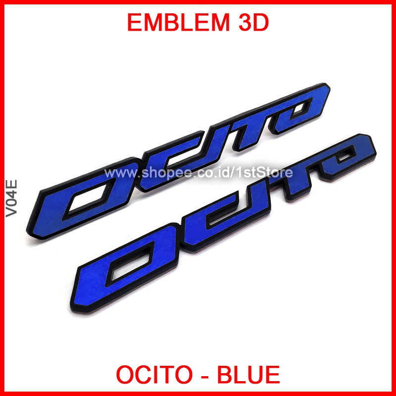 EMBLEM OCITO BLUE STICKER LOGO 3D YAMAHA NMAX VIETNAM BADGE V1 V2 MEREK BODI STIKER TIMBUL GROSIR TE