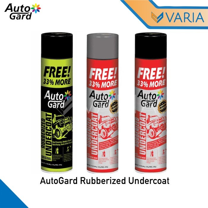 AutoGard Rubberized Undercoat Premium Resin 480 gr 700 ml U27 Black