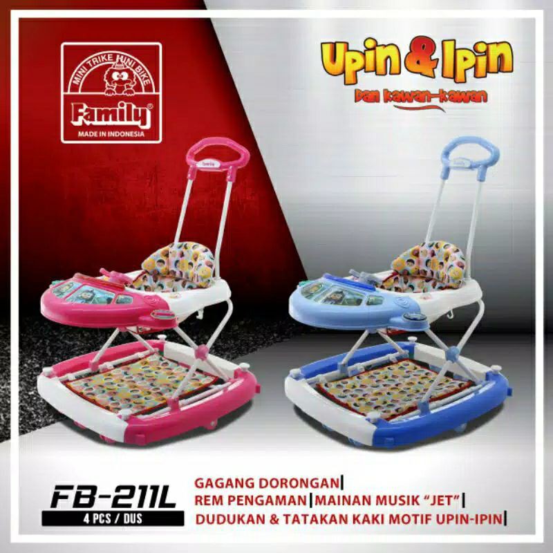 baby walker family model pesawat musik lampu 211L