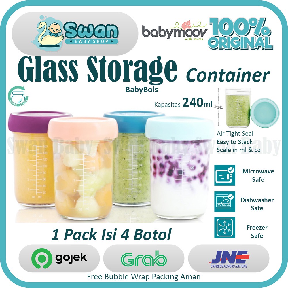 Babymoov Glass Babybols 4x240ml - A04313