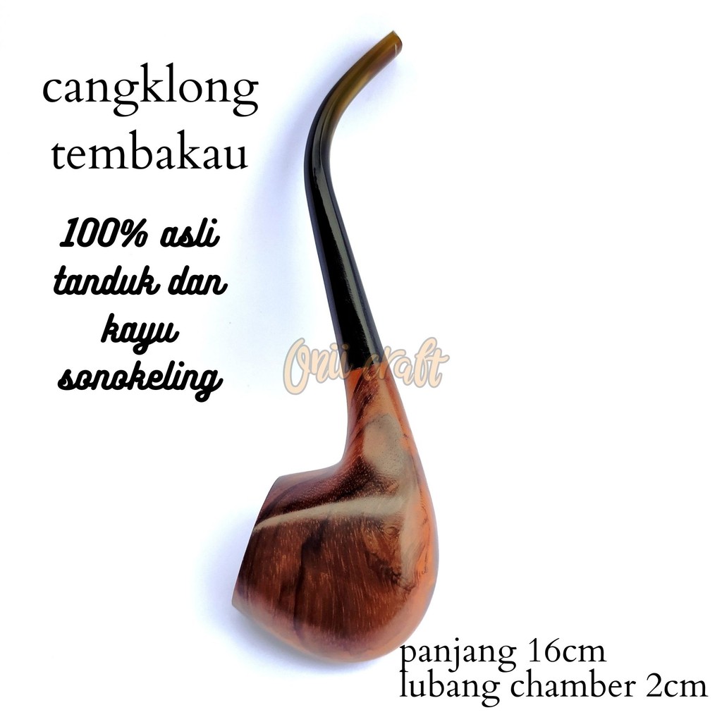 Pipa cangklong bahan tanduk asli dan kayu sonokeling
