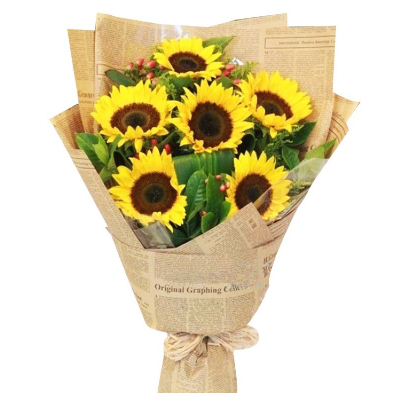 PREMIUM VINTAGE CRAFT PAPER KERTAS BUKET PEMBUNGKUS BUNGA HAND BOUQUET-8