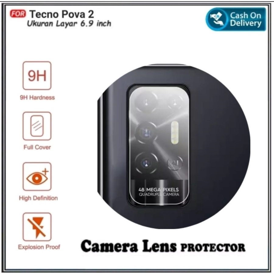 TECNO POVA 2 SPARK 9T 6 GO 7 PRO POVA 4 PRO POVA 4 ANTI GORES KAMERA PELINDUNG KAMERA BELAKANG LENS GUARD CAMERA FULL COVER TEMPRED CAMERA