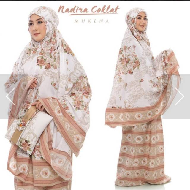 MUKENA BALI DEWASA NADIRA TAS PESTA COKLAT