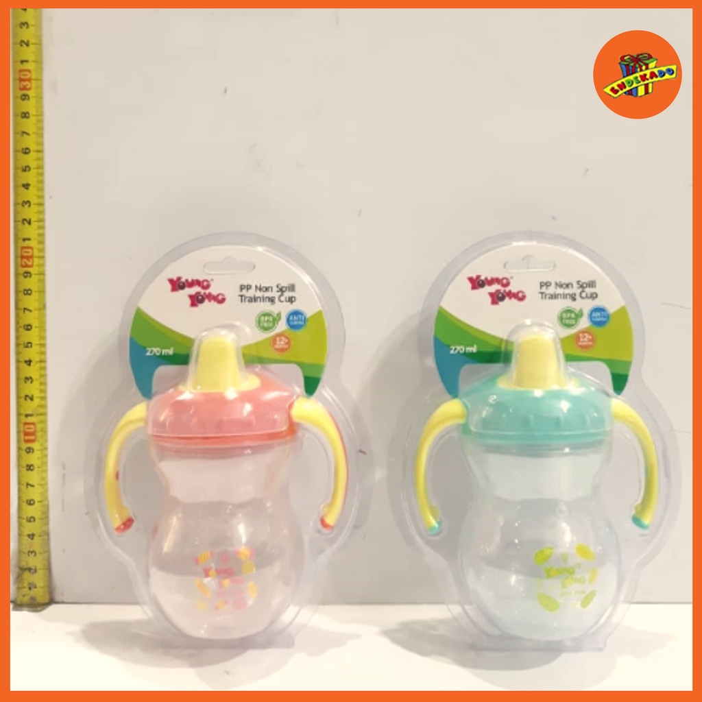 MAKASSAR! YOUNG YOUNG PP NON SPILL TRAINING CUP 270ml - Botol Minum