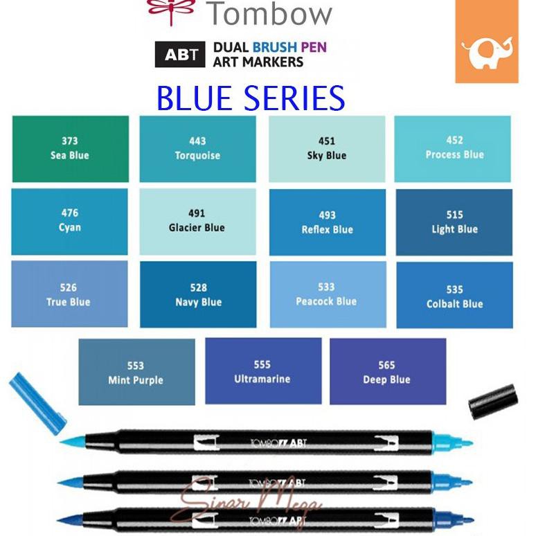 

vL2Code Tombow Dual Brush Pen ABT Blue Series / Tombow Spidol Dengan Dua Mata Kuas(K5V3) (terlaris)
