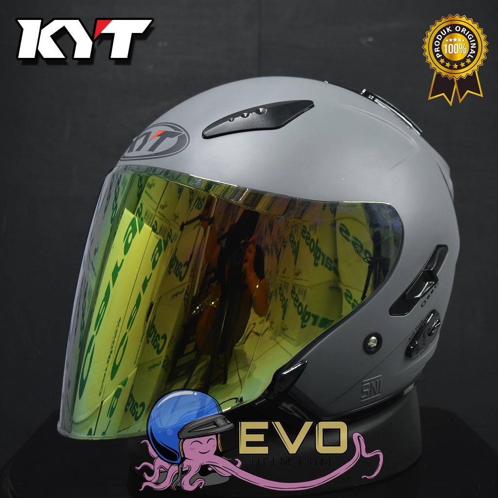 KYT GALAXY_SOLID BLACK METALIK (DOUBEL VISOR)