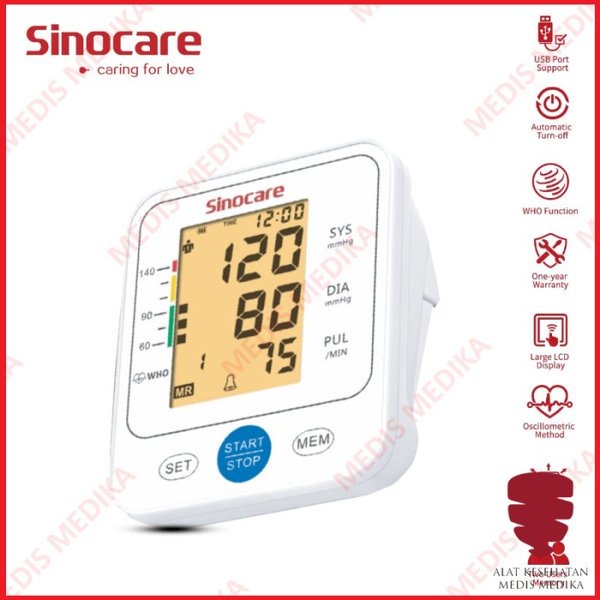 Tensimeter Digital Sinocare BSX-516 Alat Cek Ukur Tensi Tekanan Darah