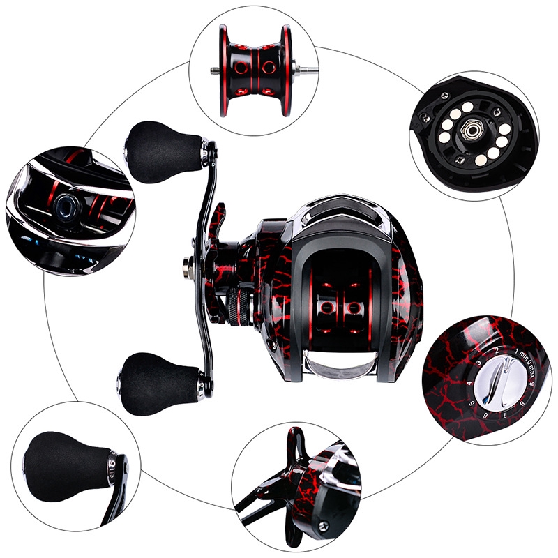 SHILIHUI Rel Casting 18+1BB 7.1:1 Katrol Reel Bc Casting Real Pancing Laut Alat Pancing