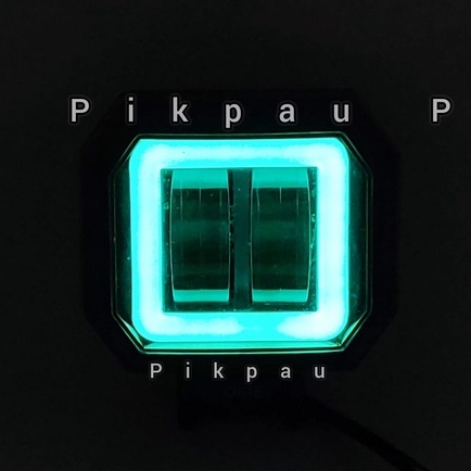 Lampu Tembak Sorot CWL LED 4D Kotak 2 Mata Lensa Sinar Kuning 20Watt Angel Warna Ice Blue