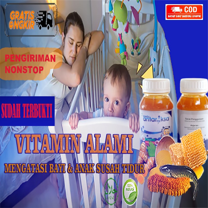 Obat Tidur Anak Aman / Obat Insomnia Anak Alami / Madu Antariksa Vitamin Anak Susah Tidur Alami