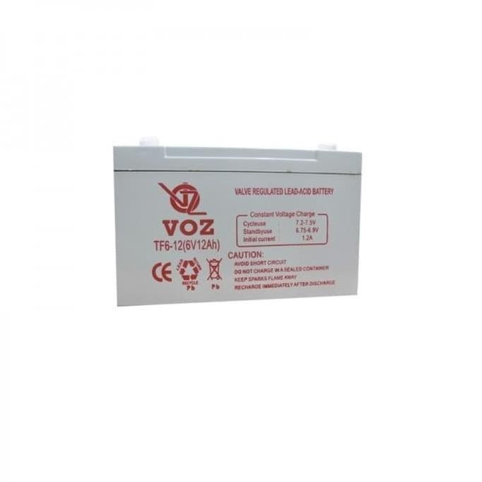 MURAH SINTE Baterai Aki VOZ 6V 12Ah VRLA Batre Mobil Motor Mainan Anak Lampu READY