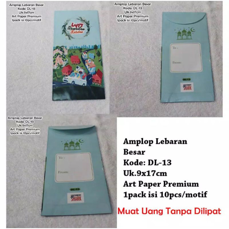 Amplop Lebaran Angpao Ukuran 17 cm x 9 cm (Isi 10 pcs)