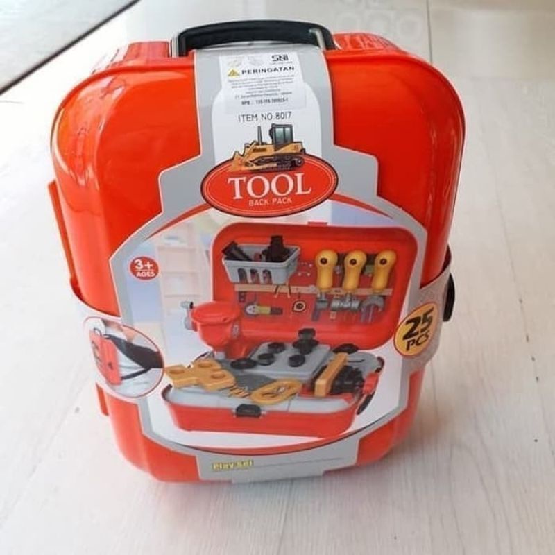 Mainan Tools Set Koper - Perkakas Pertukangan Box Anak Edukatif