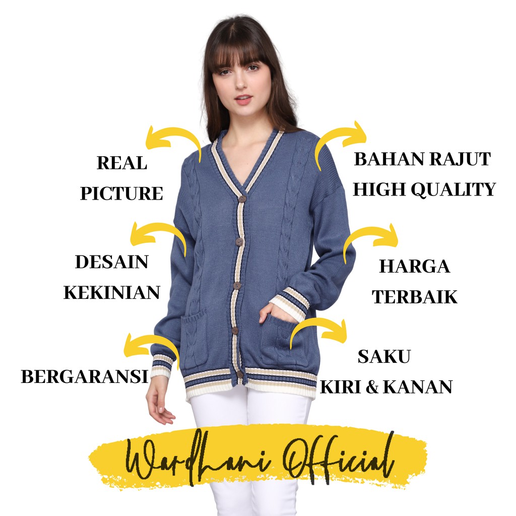  Cardigan  Rajut  Wanita Baju Kardigan Sweater Outer Murah 