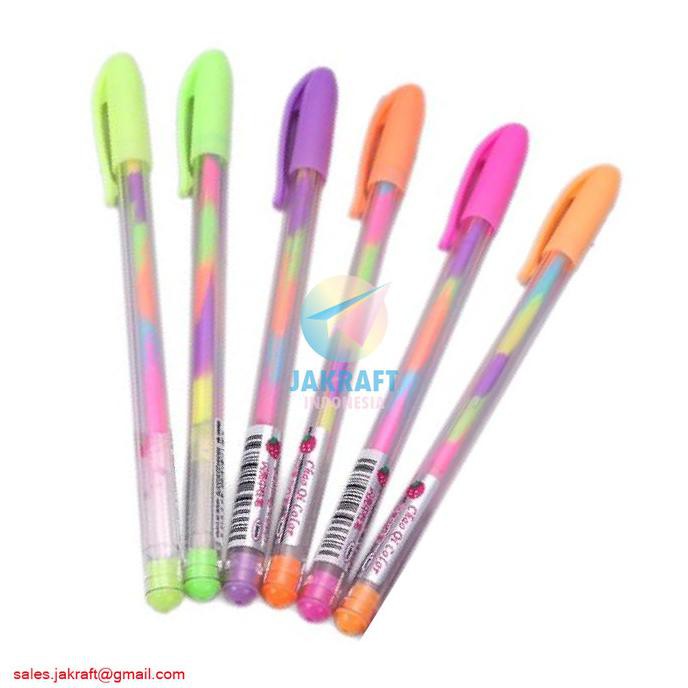 

BOLPEN PULPEN BALLPOINT GEL LUCU UNIK FANCY KOREA PELANGI RAINBOW - PAKET 6 PCS