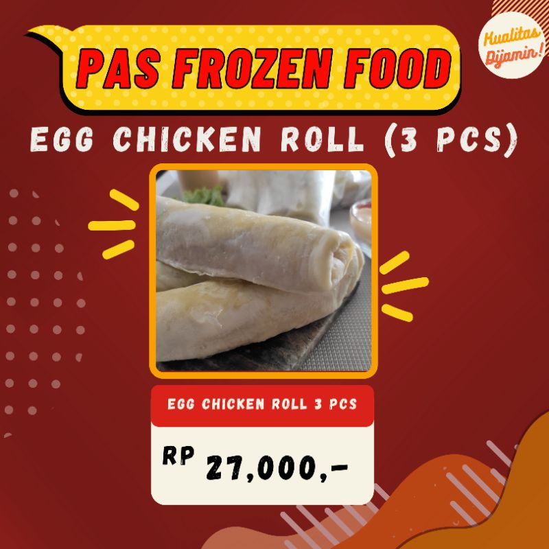 

Frozen Food Bento - EGG CHICKEN ROLL 3 Pcs