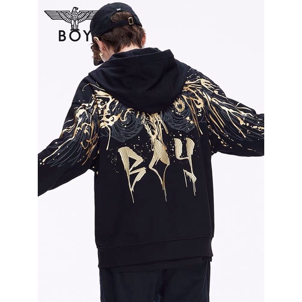 BOY02 SWEATER HOODIE ZIPPER BOY LONDON PRIA WANITA ASIA EROPA BOY02