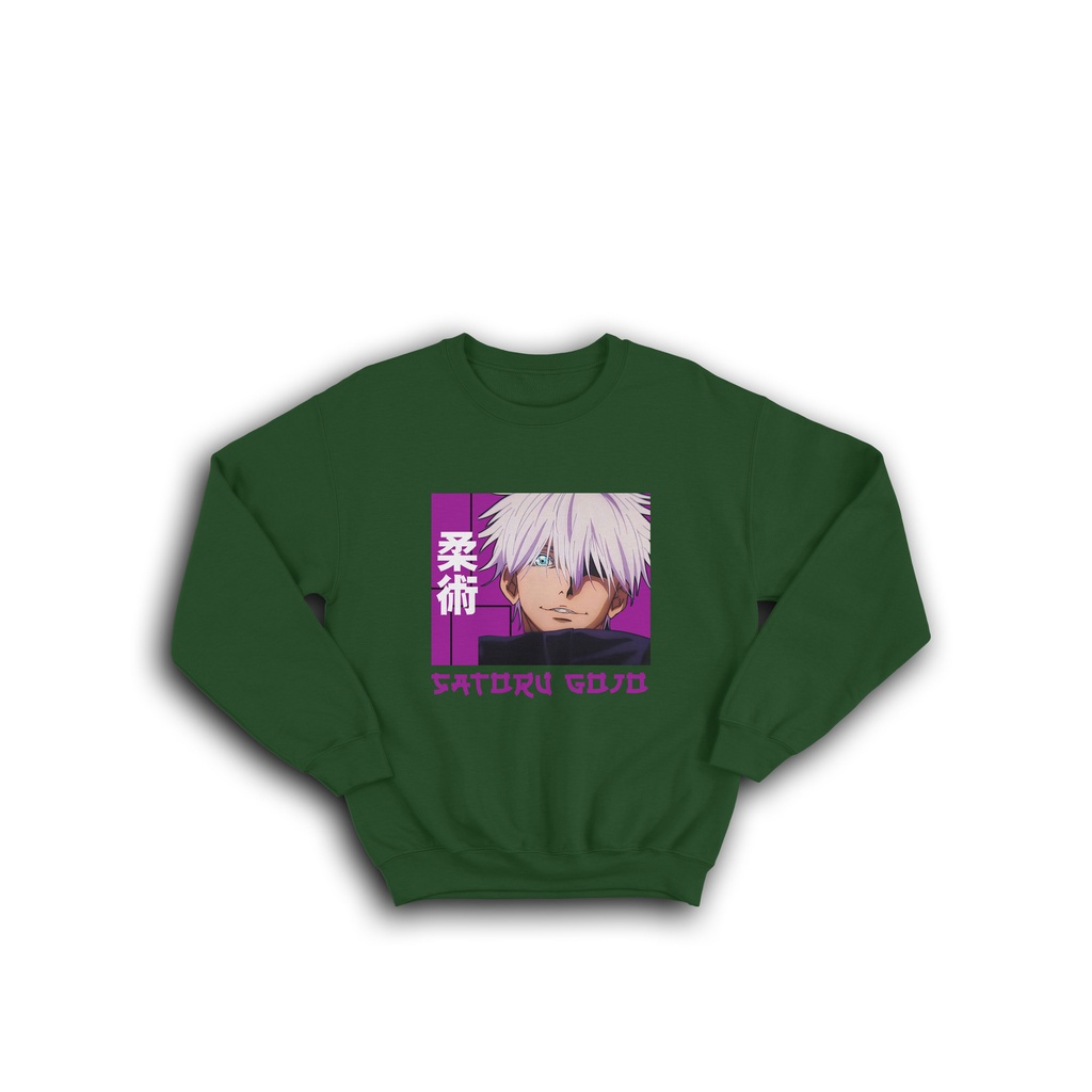 SWEATER CREWNECK ANIME SERIES MANGA JEPANG  GOJO SATORU JUJUTSU  KAISEN INUMAKI