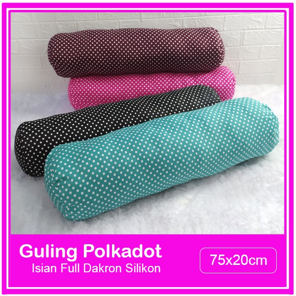 Guling Tidur Silicon Motif Polkadot Size 75x20cm