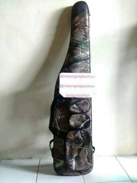 Tas Senapan Camo Motif Coklat / Tas Bedil Camo Saku 3 / Tas Senapan Murah