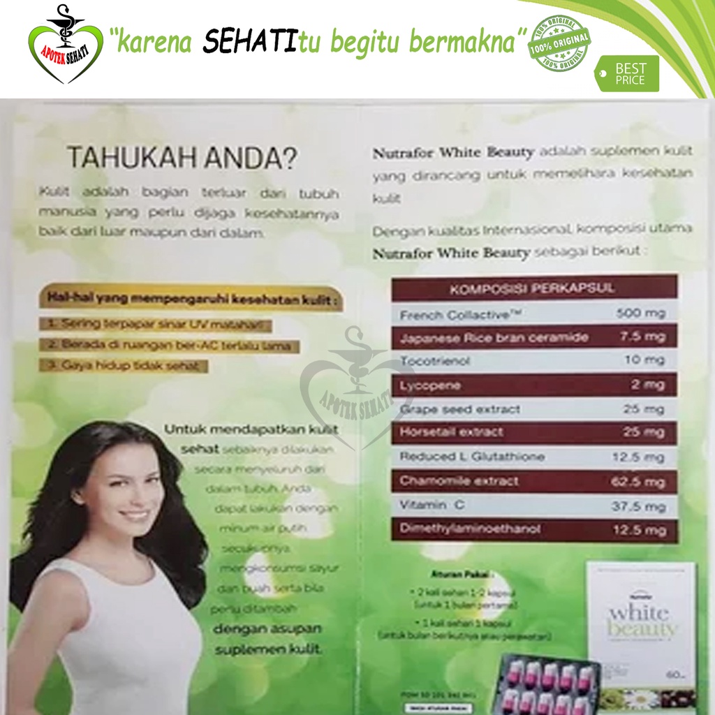 Nutrafor White Beauty Suplemen Kesehatan Kulit dan Anti Aging