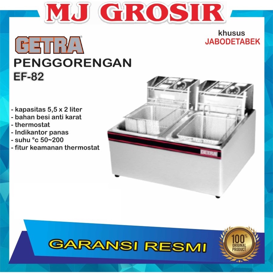 GETRA ELECTRIC FRYER ALAT PENGGORENG MAKANAN EF 82 DEEP FRYER EF82