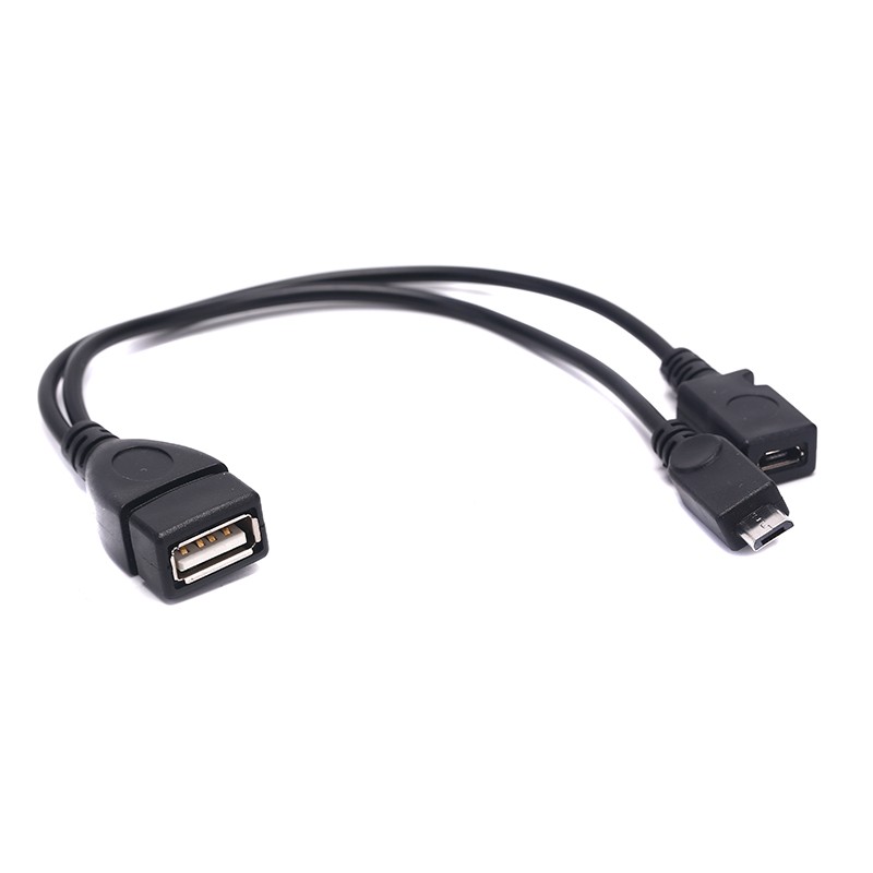 (Ele) Kabel Adapter Otg Power Splitter Y Male Ke Usb A Male Female Warna Polos