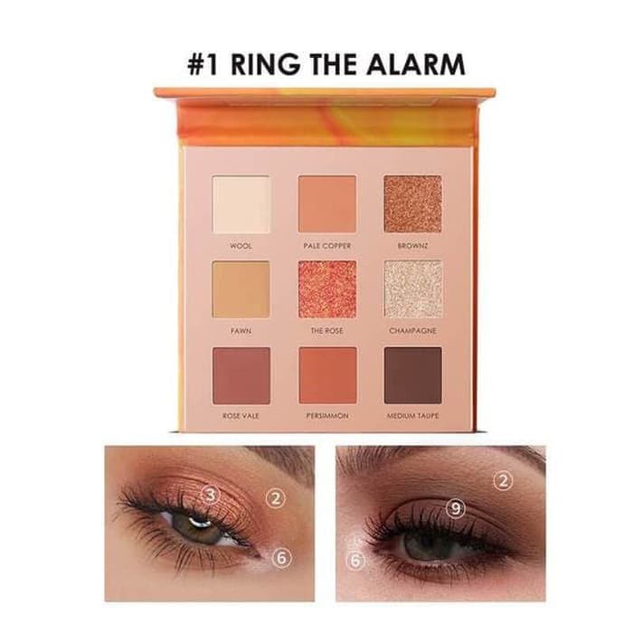 FOCALLURE New 9 Colors Eyeshadow Palette With Mirror FA-62