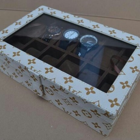 Watches Box Original isi 12 atau Kotak Jam Tangan Motif / Box Tempat Jam Termurah